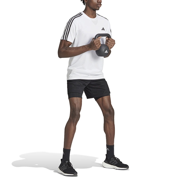 adidas Essentials 3-Stripes Training T-Shirt Asia Sizing 'White' IB8151
