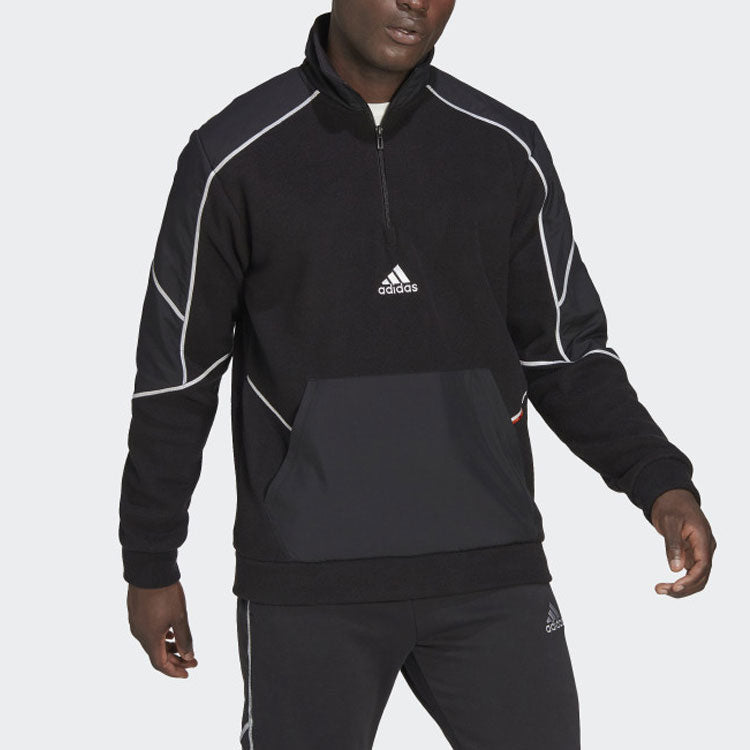 adidas Reflect-in-the-Dark Polar Fleece 1/4-Zip Top 'Black' HL6914