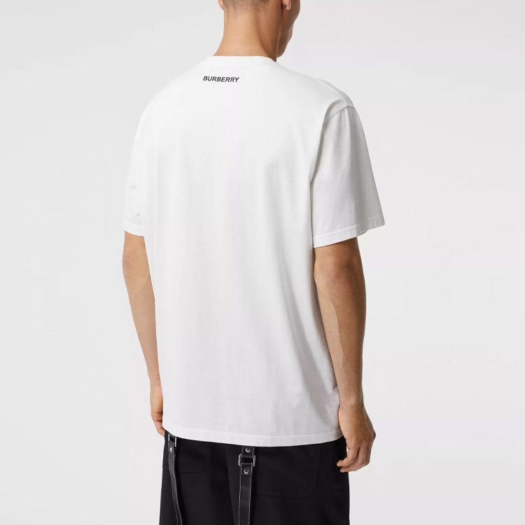 Men's Burberry SS21 Printing Cotton Short Sleeve White 45676291
