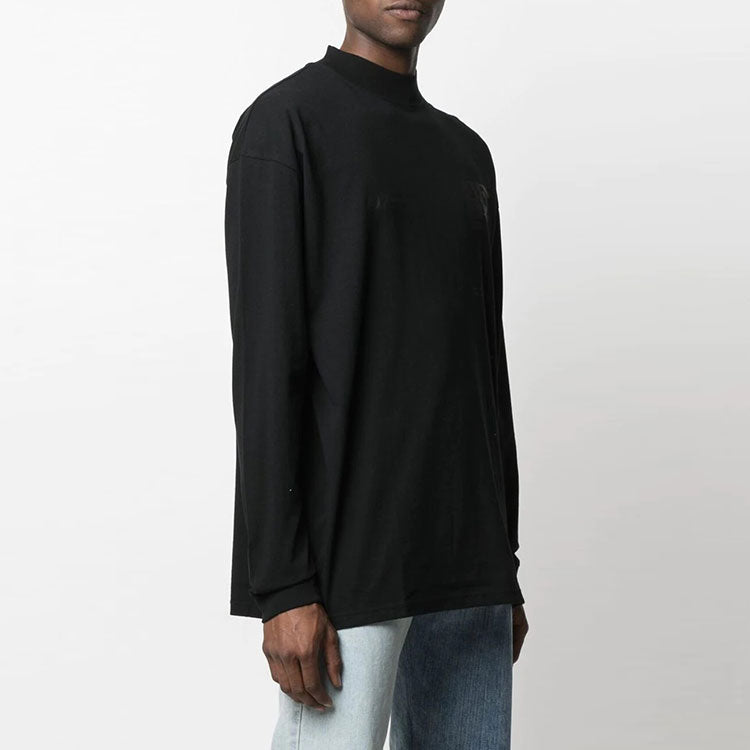 Off-White SS21 Logo Printing Long Sleeves Black OMAB032S21JER0031010