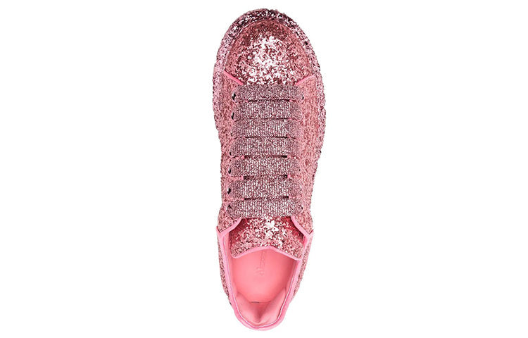 (WMNS) Alexander McQueen Larry Oversize Glittered Sneakers 'Rose Pink' 708072W4PZ25496