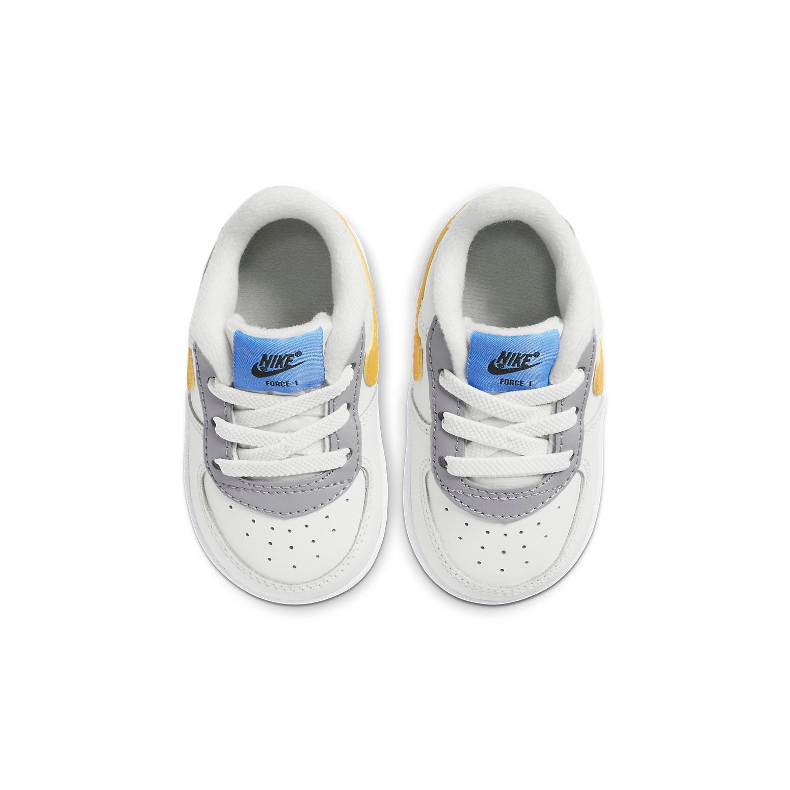 (TD) Nike Force 1 Crib White/Yellow CK2201-101