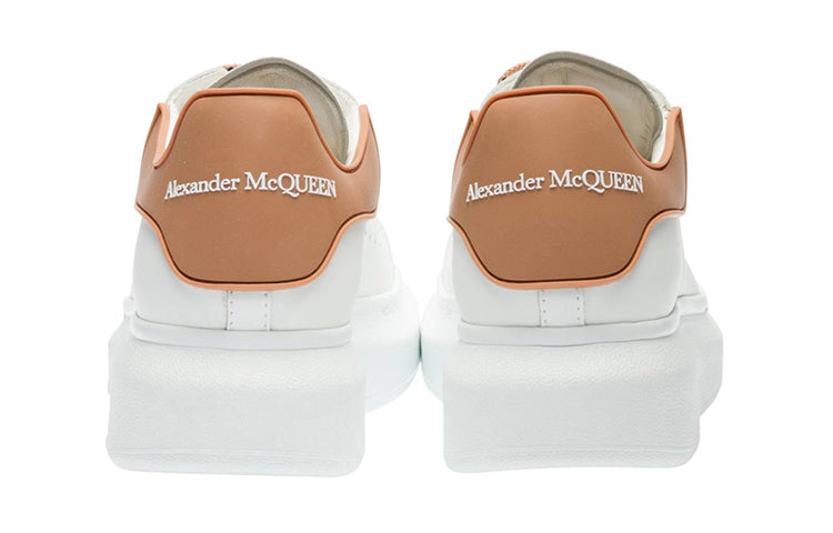 (WMNS) Alexander McQueen Oversized Sneaker 'White Copper' 621056WHXMT9252