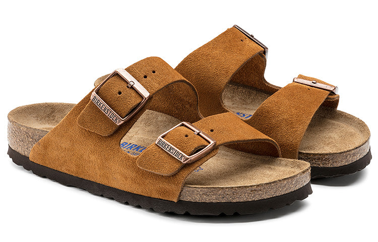 Birkenstock Arizona Series Cowhide Suede Light Brown Version Sandals 1009526