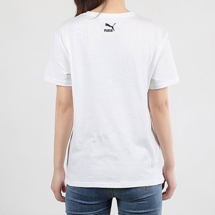 (WMNS) PUMA Breathable Cozy Round Neck Short Sleeve White 598628-02
