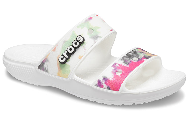 (WMNS) Crocs Classic Tie-dye Graphic Sandal 'Black Green' 207283-94S