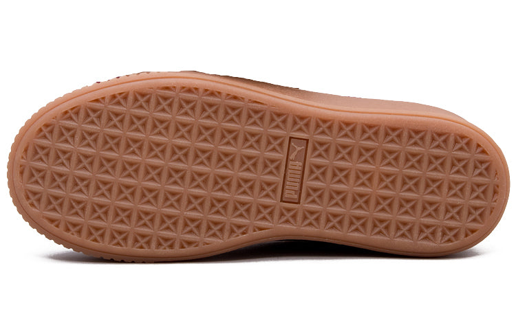 (WMNS) PUMA Basket Platform Patent 'Burgundy Gum' 363314-04