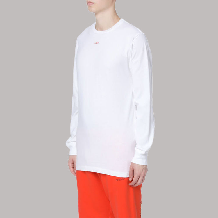 Off-White Fw20 Stencil Slim-Fit Round Neck Sweatshirt OMBA025E20FLE0030125