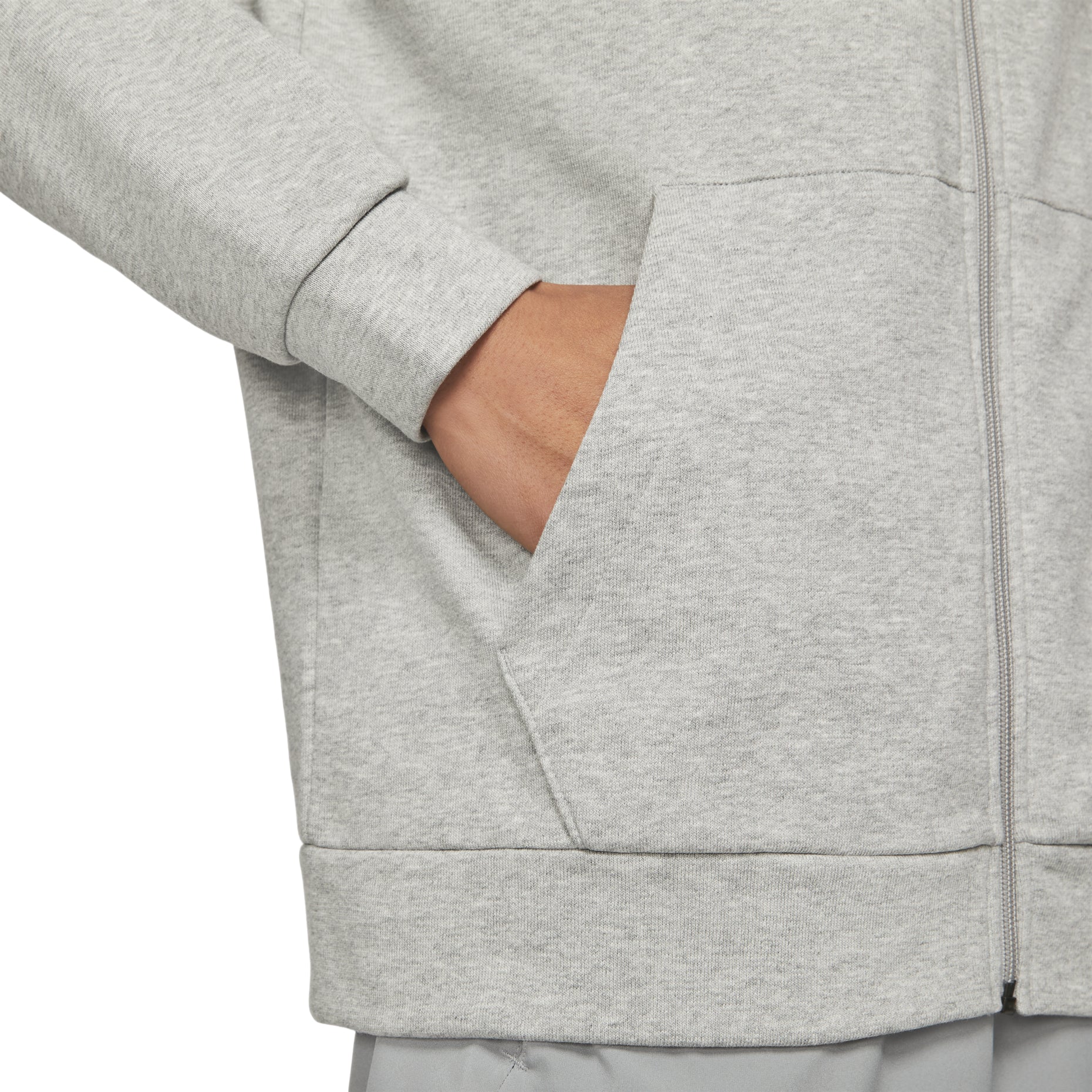 Men's Nike Mnk Dry Hoodie Fzflc Casual Sports Hooded Jacket Light Grey CZ6377-063
