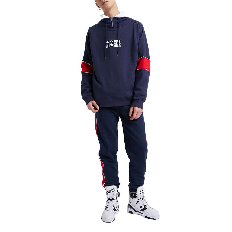 Converse All Star Funnel Neck Quarter Zip Crew Sweatshirt Asia Sizing 'Navy' 10018299-A01