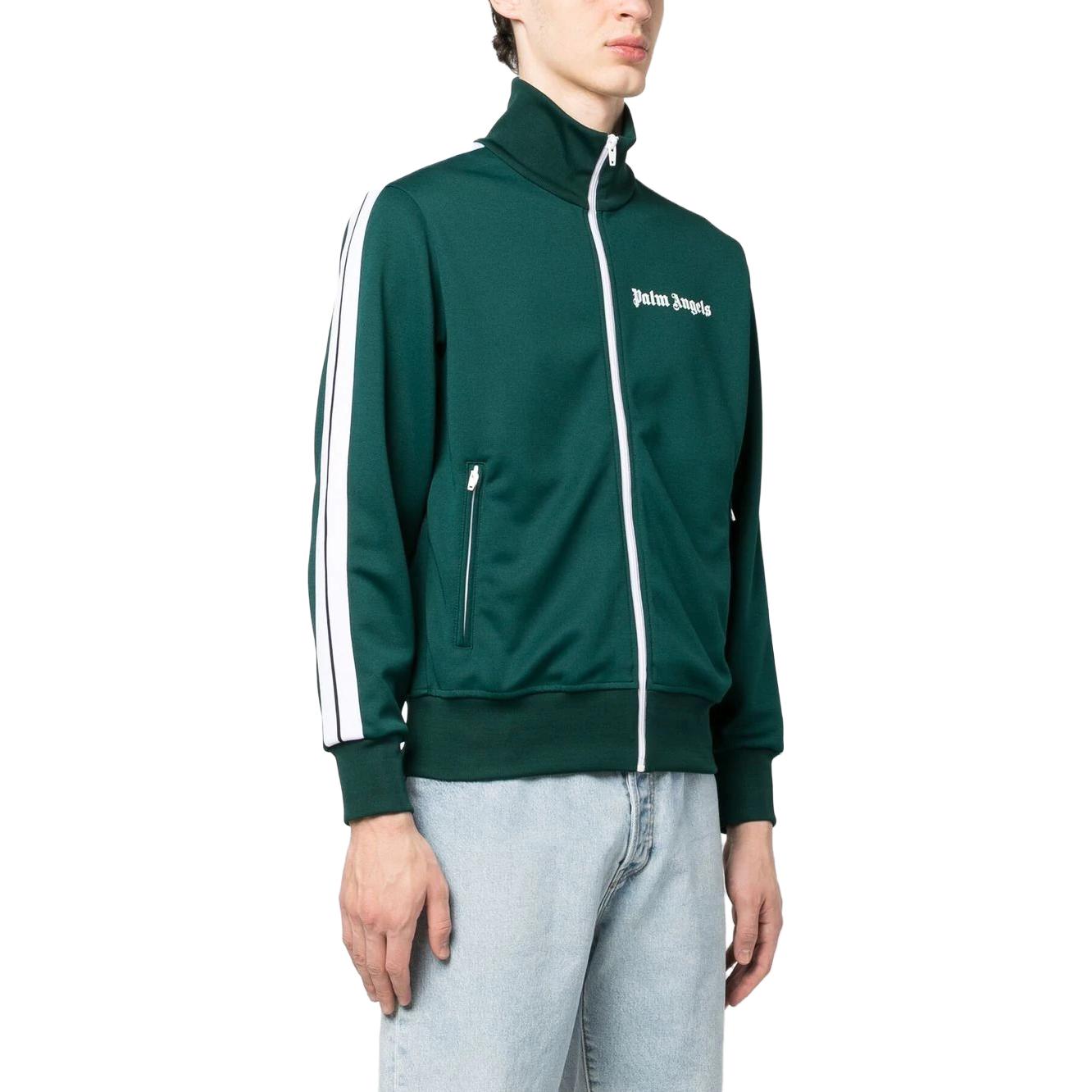 Palm Angels SS23 Classic Track Jacket 'Green White' PMBD001C99FAB0045501
