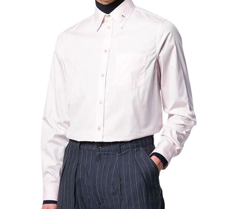 Gucci Classic fit shirt Causual Long Sleeve Shirt Male Pink 568356-ZACB2-5502