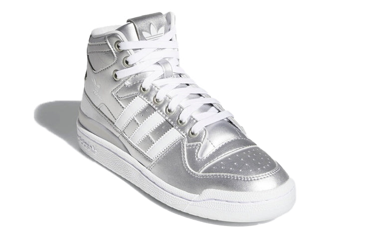 (WMNS) adidas originals Forum Mid 'Silver White' D98185