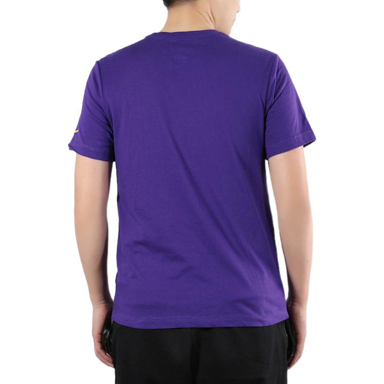 Nike Geometry Pattern Alphabet Printing Short Sleeve Purple BQ3614-547