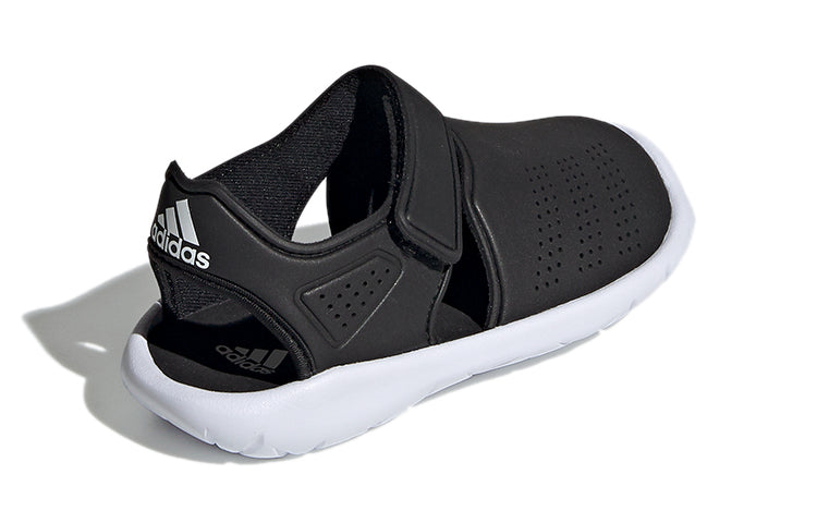 (PS) adidas FortaSwim Stripes J 'Black' FW6048