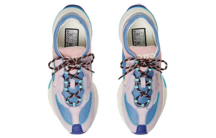 (WMNS) Gucci Run Suede Sneakers 'Pink Blue' 746939-AAB62-5343