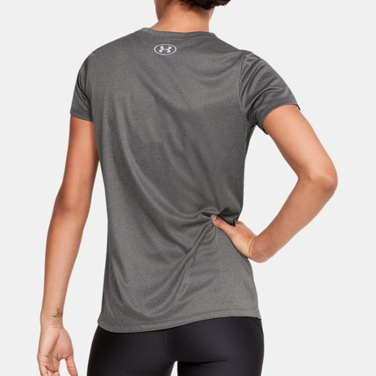 (WMNS) Under Armour UA Velocity Solid Crew Short Sleeve Gray 1298706-090