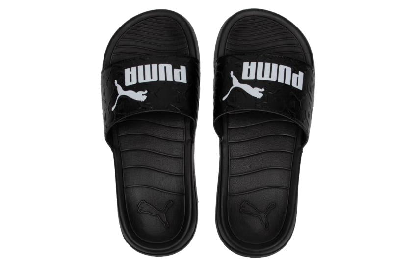 PUMA Popcat 20 Superlogo Slides 'Black White' 395420-01
