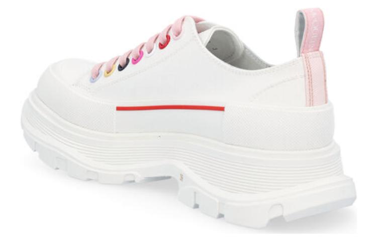 (WMNS) Alexander McQueen Tread Slick Low Lace Up 'White Multicolor' 611705W4MVV9650