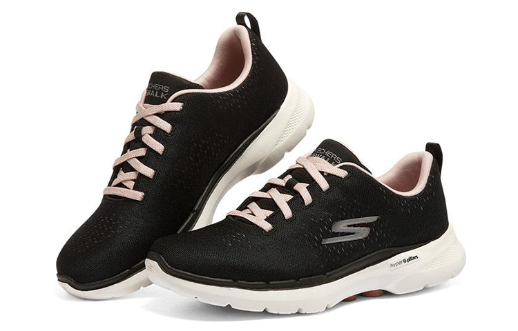 (WMNS) Skechers Go Walk 6-Adora 'Black Pink White' 124524-BKLP