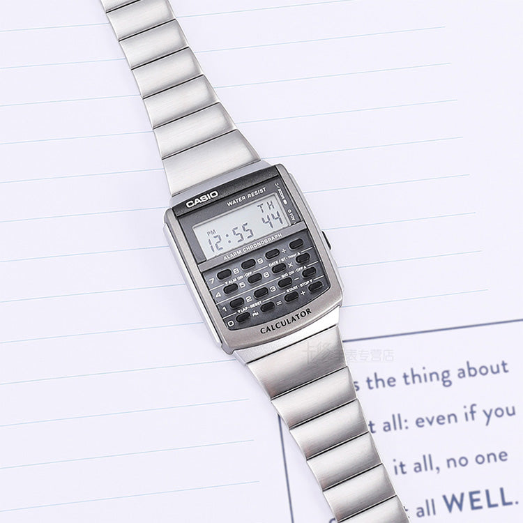CASIO Quartz Waterproof Sports Unisex Mens Silver Digital CA-506-1