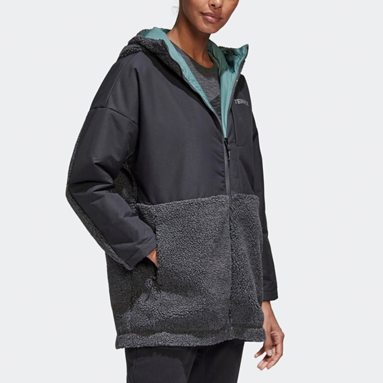 (WMNS) adidas Xplr Sher Par Hooded Jacket Gray GI7635