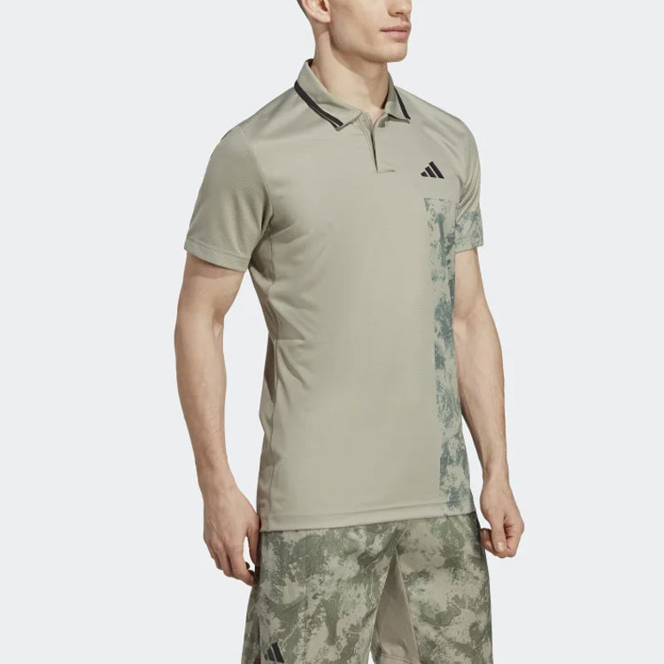 adidas Tennis Paris HEAT.RDY FreeLift Polo Shirt 'Silver Pebble' HT7233