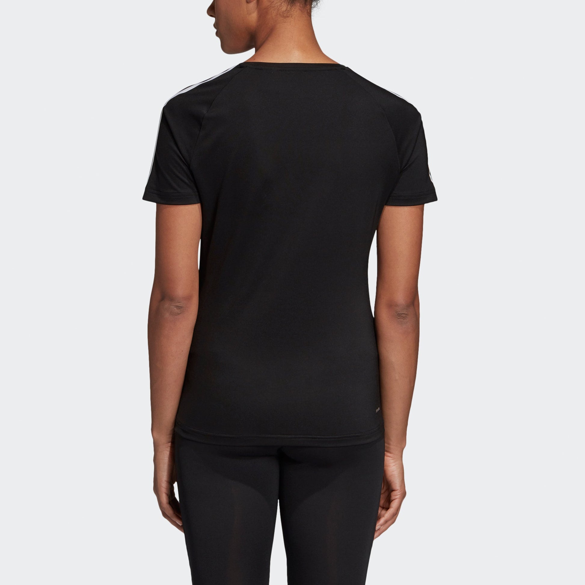 (WMNS) adidas Design 2 Move 3-Stripe T-Shirt Asia Sizing 'Black' EH8722