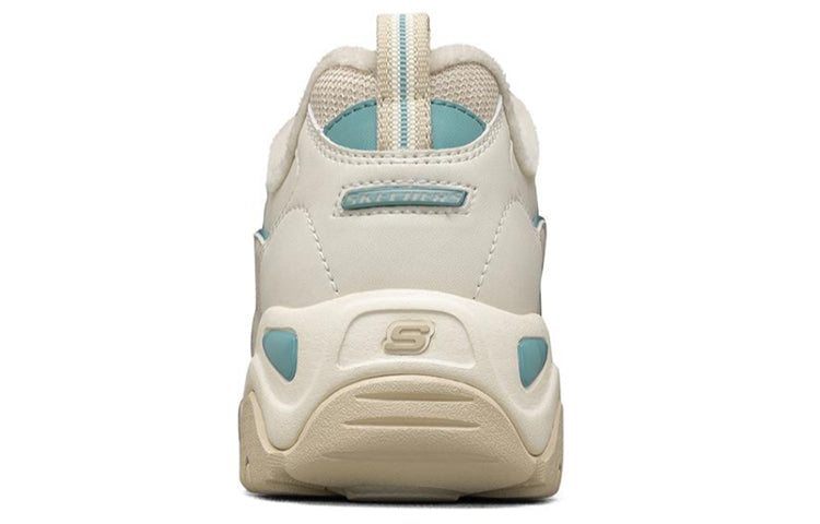 (WMNS) Skechers D lites 2.0 Running Shoes White/Brown/Blue 66666313-NAT