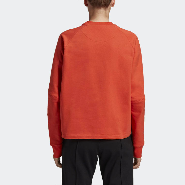 (WMNS) Y-3 Solid Color Basic Round Neck Hoodie Orange GK4437