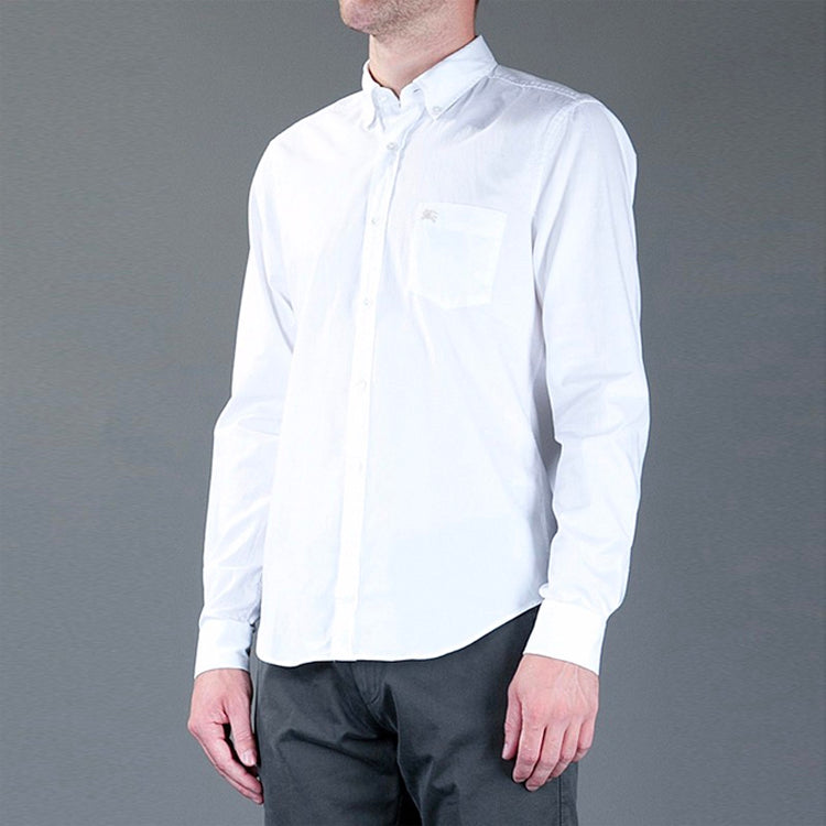 Men's Burberry Cotton Cuff Casual Shirt White 37897251