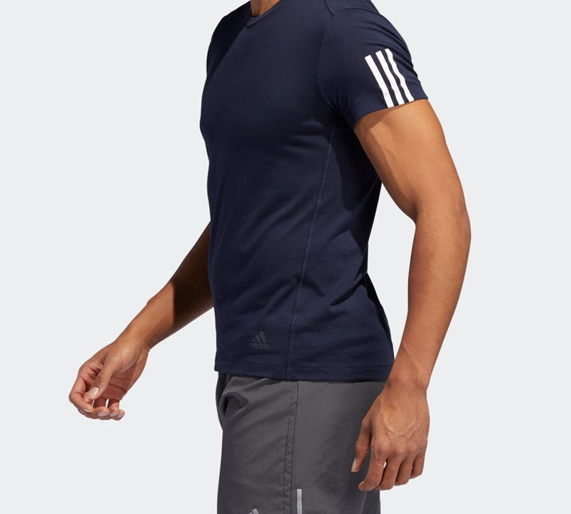 adidas Run It Tee Soft Sports Round Neck Short Sleeve Blue EJ8085
