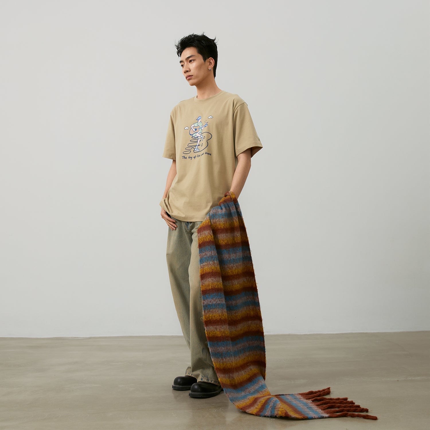 New Balance x PK Guitar Graphic T-Shirt Asia Sizing 'Light Brown' NEE26021-LB