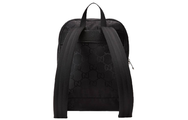Men's Gucci Off The Grid OTG Environmental Friendly Series Logo Leather Logo Nylon schoolbag Backpack Black 644992-H9HON-1000