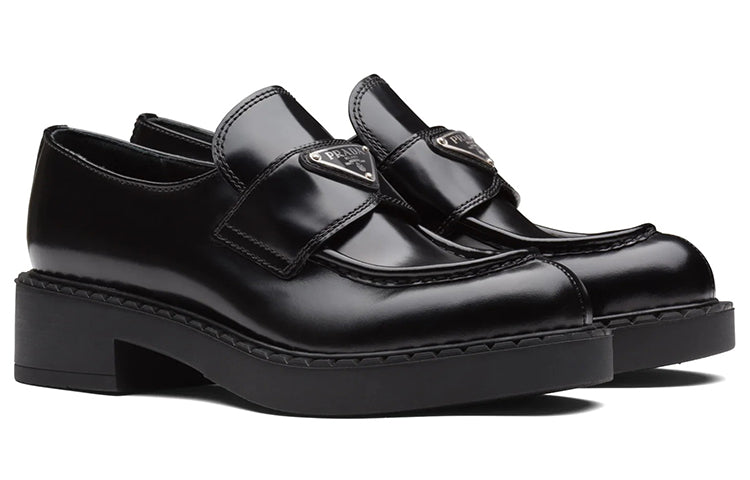 (WMNS) PRADA Leather Loafers 'Black' 1D246M_055_F0002_F_050