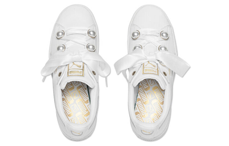(WMNS) PUMA Suede Platform Bling 'White' 366732-01