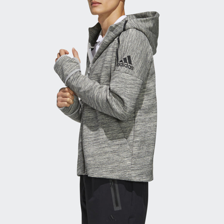 adidas Zne Hoody Sports Stylish Hooded Jacket Gray FJ0227