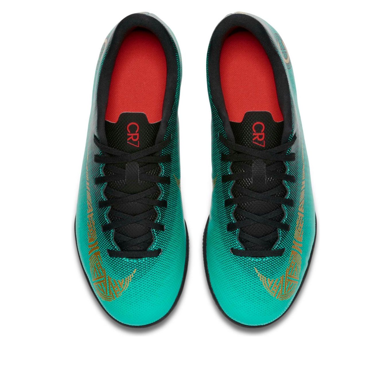 (GS) Nike Mercurial Vapor 12 Club CR7 IC 'Black Green' AJ3105-390