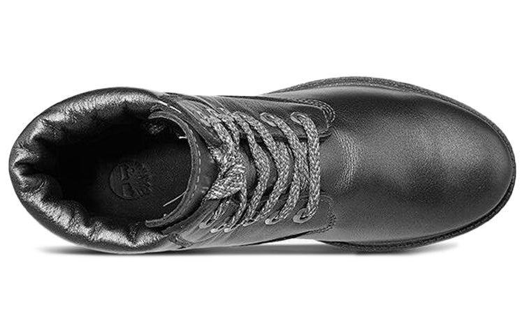 (WMNS) Timberland 6 Inch Heritage Premium Waterproof Pewter Leather Boots 'Black' A24HY