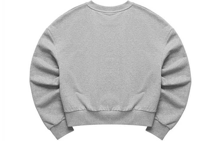 (WMNS) Skechers Smile Graphic Crew Sweater 'Black Grey Purple' L321W212