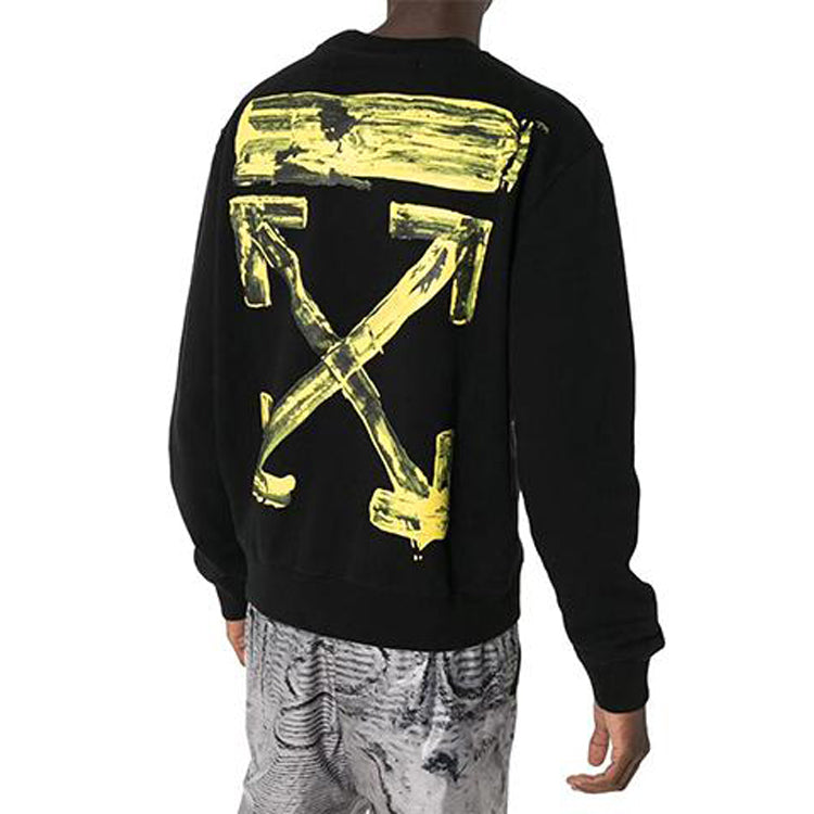 Off-White Graffiti Arrow Long-Sleeve Fleece Men Black OMBA025F19E300101060