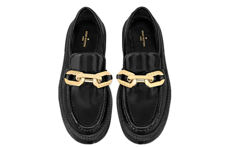 (WMNS) LOUIS VUITTON Academy Platform Loafers 'Black' 1A8VRI