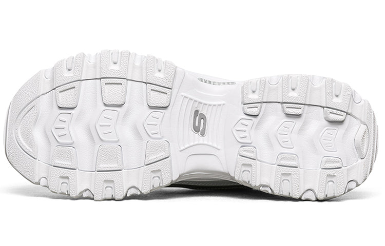 (WMNS) Skechers D'lites 1.0 GS White/Silver 13160-WSL