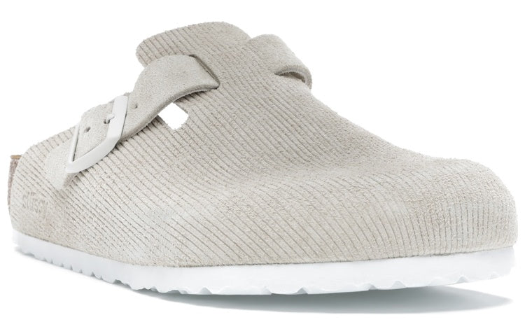 Birkenstock x Stssy Boston Suede Embossed 'Bone' 1019742