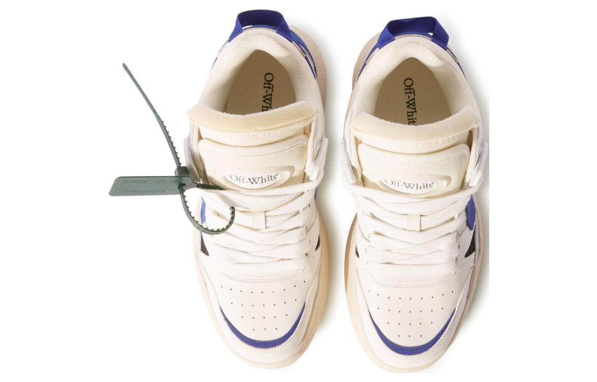 Off-White Sponge Mid-Top Sneakers 'White Blue' OMIA234F23LEA0010169