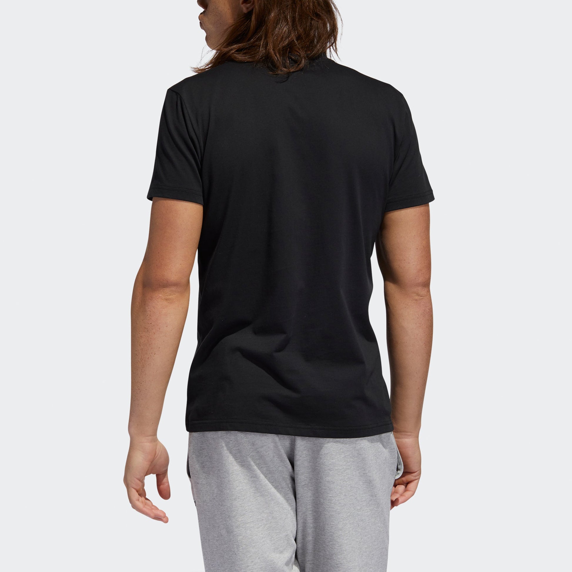 adidas Bos Metallic Sports Stylish Printing Round Neck Short Sleeve Black GF1627