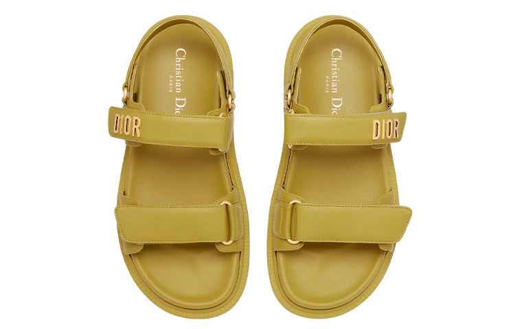 (WMNS) DIORact Sandal Saffron Yellow Lambskin KCQ547LAB_S30Y