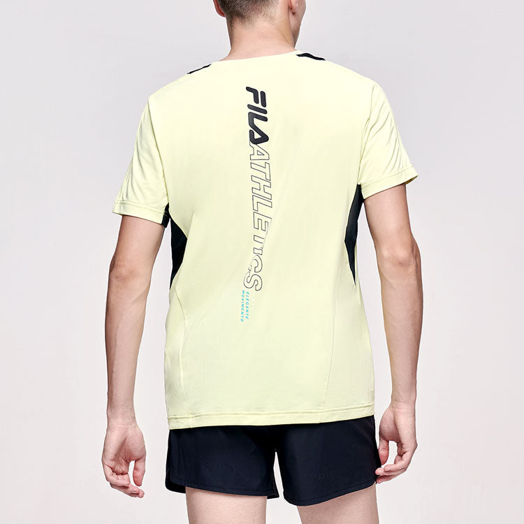 FILA Logo Letter Printing Round Collar Male Yellow A11M122101F-YE