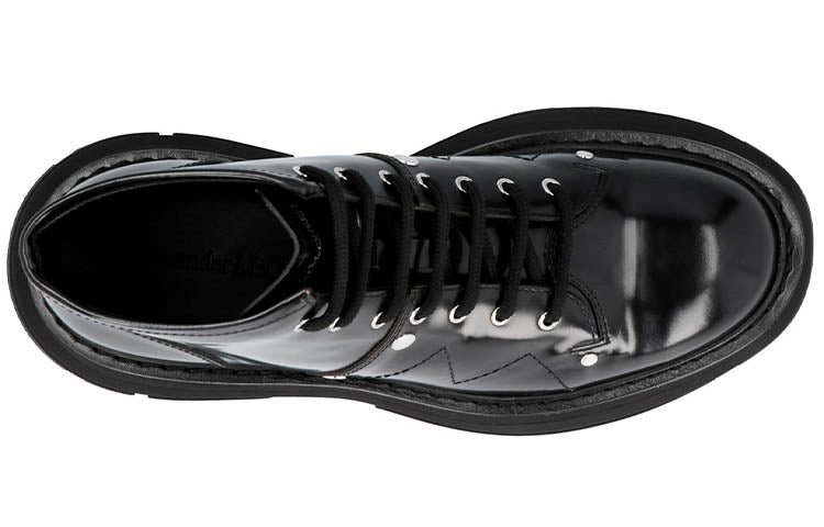 (WMNS) Alexander McQueen Tread Lace Up Boot 'Black' 595469WHQSG1081