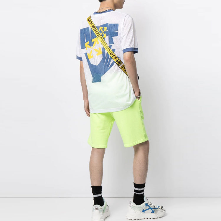 Off-White SS21 Logo Alphabet Printing Short Sleeve Loose Fit White OMAA105R21JER0010140